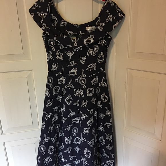 MUXXN Dresses & Skirts - MUXXN  Blue & White Nautical Dress